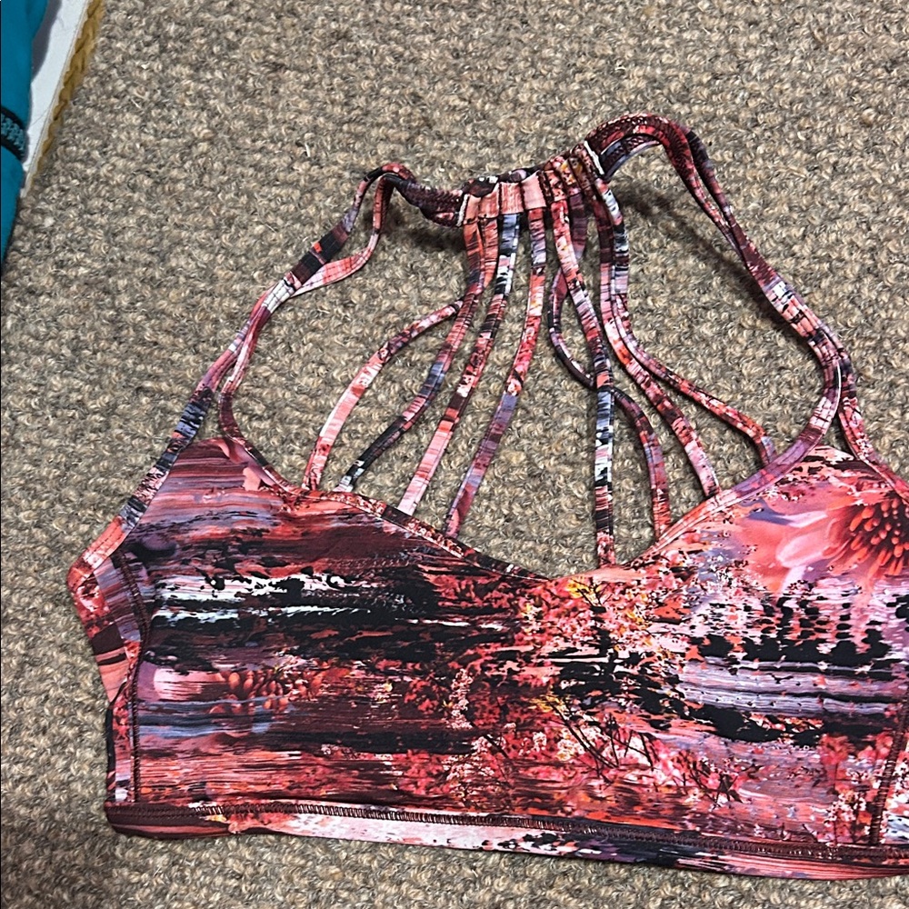 Lululemon sports bra with lots of straps